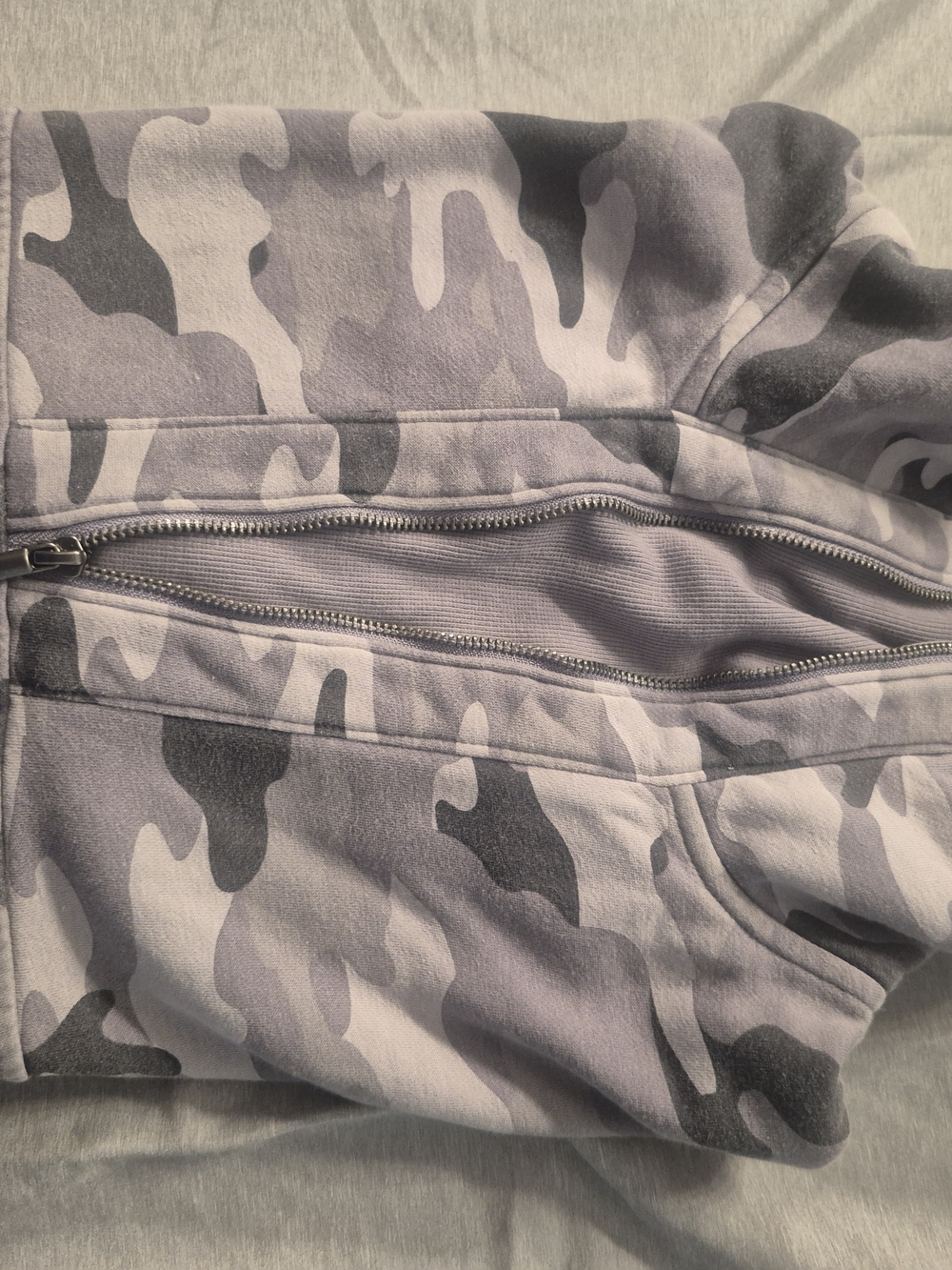 Old Navy Gray Camo Zip Hoodie